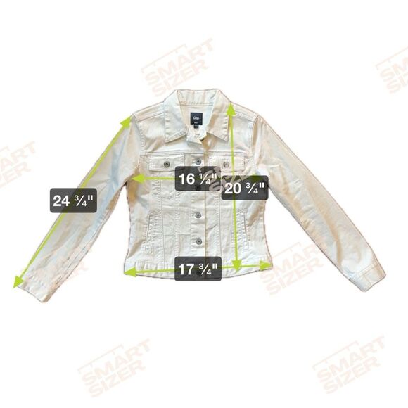 GAP White Denim Button Up Jacket Women’s Size S - Picture 4 of 4